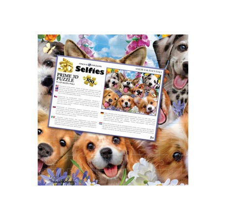 Puzzle 3D - Smějící se štěňátka