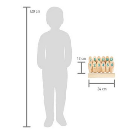 small foot Vikingské kostky Kubb s čísly Active