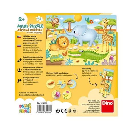Dino První hraní: Africká zvířátka 15 maxi Puzzle