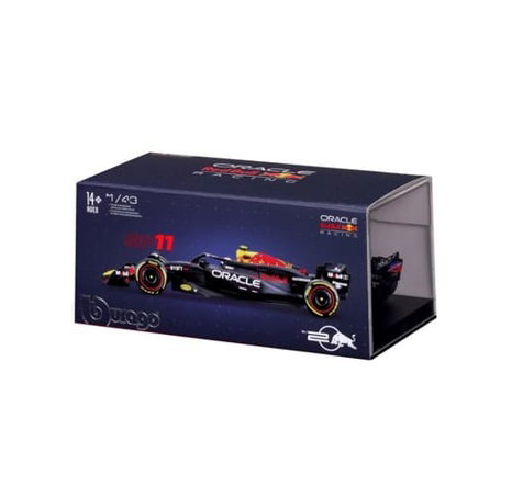 Bburago - RACE Formule F1 v dekorativním boxu, Oracle Red Bull Racing RB20 (2024), #11 Peréz, 1:43