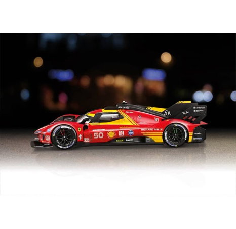 Bburago - RACING, FERRARI 499P, 24H LE MANS CHAMPION 2024, červená, 1:18