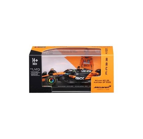 Bburago - RACE F1 v dekorativním boxu, McLaren F1 MCL39 (2025) #81 Oscar Piastri, 1:43