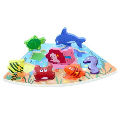 2Kids Toys Dřevěné puzzle Podvodní svět propojitelné