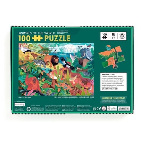Mudpuppy Zvířata světa Puzzle100 dílků