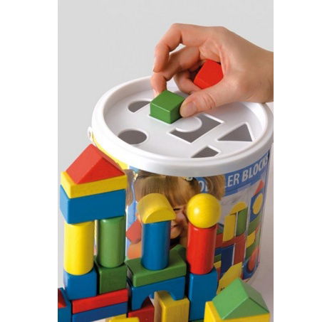 Woody Kostky barevné 50 ks - 2,5 cm