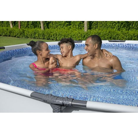 Nadzemní bazén kulatý Bestway Steel Pro MAX, kartušová filtrace, průměr 4,27 m, výška 84 cm