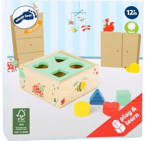Small Foot Motorické hračky lesní krabička vkládání tvarů