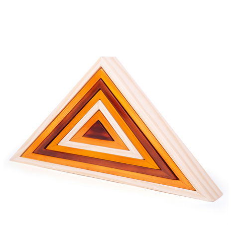 Bigjigs Baby Dřevěné skládací trojúhelníky