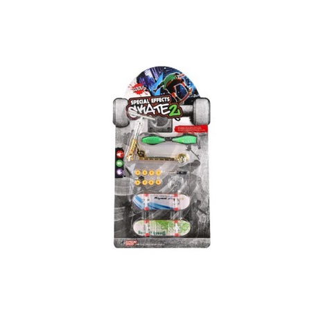 Sada skateboard šroubovací, koloběžka prstová, waveboard plast s doplňky