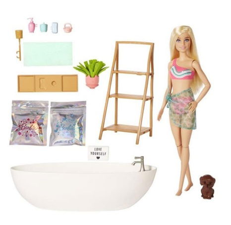 Barbie® panenka a koupel s mýdlovými konfetami - blondýnka