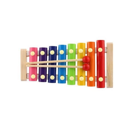 Xylofon dřevo/kov 24cm s paličkami