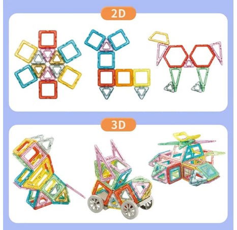 Magnetická stavebnice Dopravní prostředky 55 ks