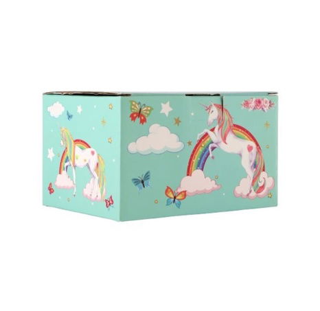 Hrací skříňka šperkovnice Jednorožec natahovací dřevo v krabičce