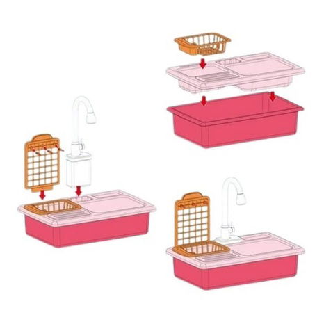 Bavytoy Dřez s odkapávačem růžový