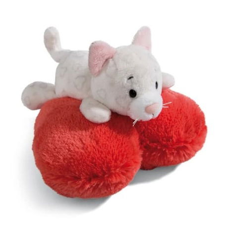 NICI Plüsch Love Cat niedlich liegend, Herz, 13cm