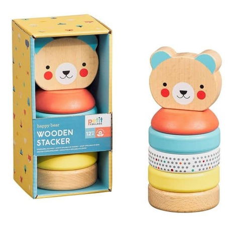 Petit Collage Holzturm-Teddybär