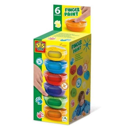 Fingermalfarben - kleine Becher 6 x 45ml