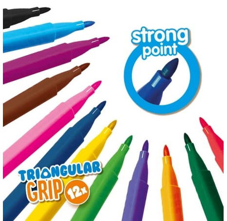 Vybarvování zvířátek podle čísel fixy s trojúhelníkovým úchopem