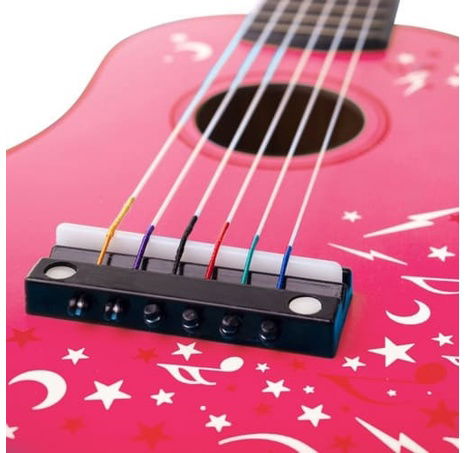 Tidlo Dřevěná kytara Star růžová