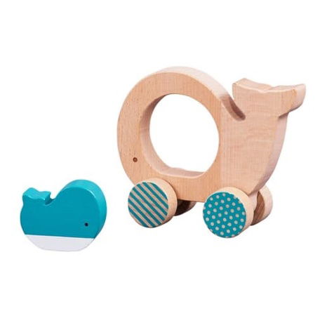 Petit Collage Velryba a mládě na kolečkách