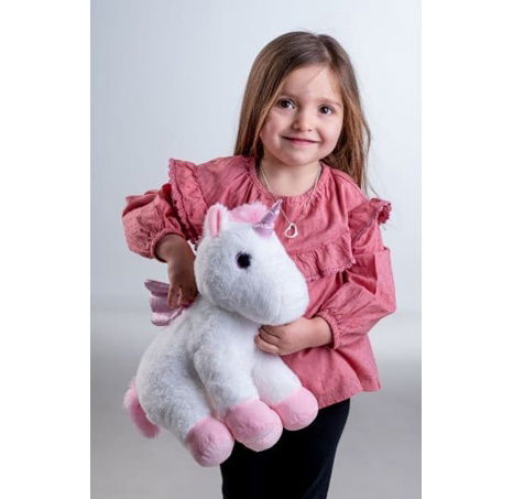 Snílek jednorožec s křídly plyš 38cm na baterie se světlem se zvukem v sáčku