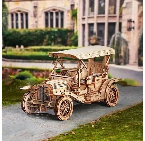 RoboTime Dřevěné 3D puzzle Historické auto - Vintage car
