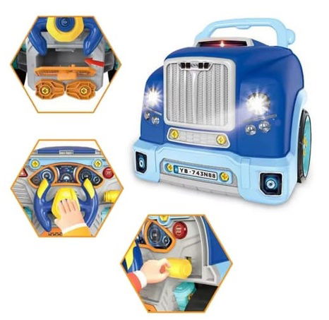 Bavytoy Autodílna TRUCK modrý dětská sada automechanik