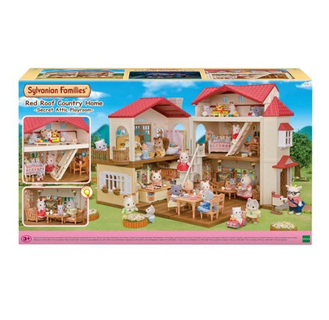 Sylvanian Families Patrový dům s červenou střechou a se světly, nový