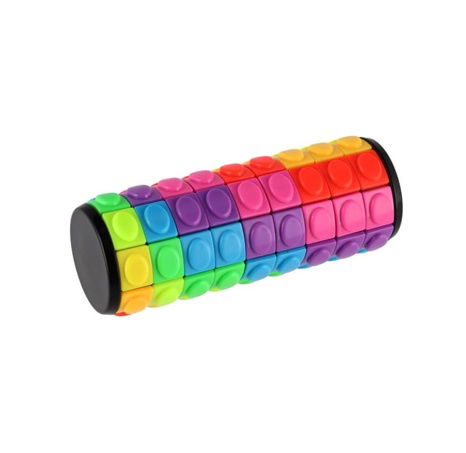 Hlavolam válec/věž barevný plast 11cm v krabičce