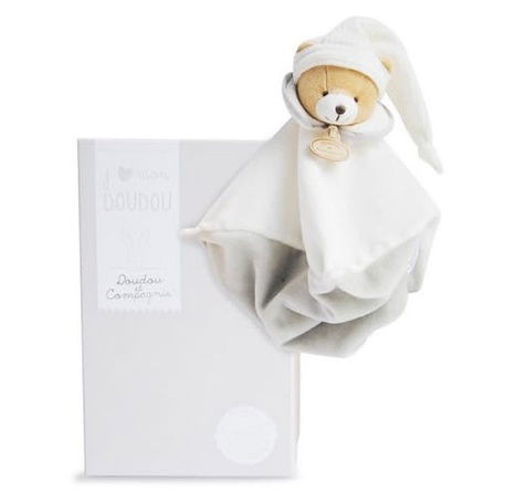 Doudou Dárková sada Plyšový muchláček šedý Medvídek 25 cm