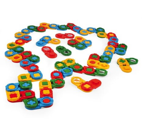 Plastová stavebnice domino Wader 64 ks