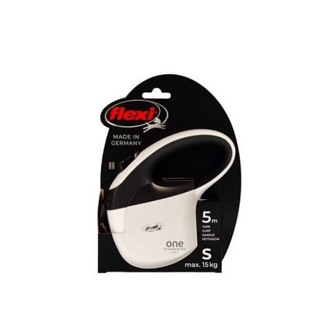 Flexi Vodítko One S pásek 5m bílo-černé