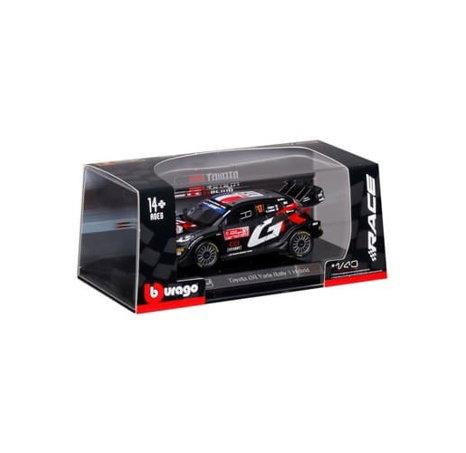 Bburago - RACE, Toyota GR Yaris Rally1 Hybrid v dekorativním boxu, Orgier #17, modrá, 1:43
