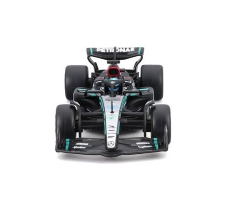 Bburago - RACE Formule F1 v dekorativním boxu, Mercedes-AMG Petronas W15 (2024), #63 G.Russell, 1:43