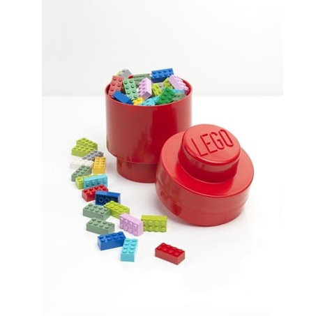 LEGO úložný box kulatý 123 x 183 mm - červená