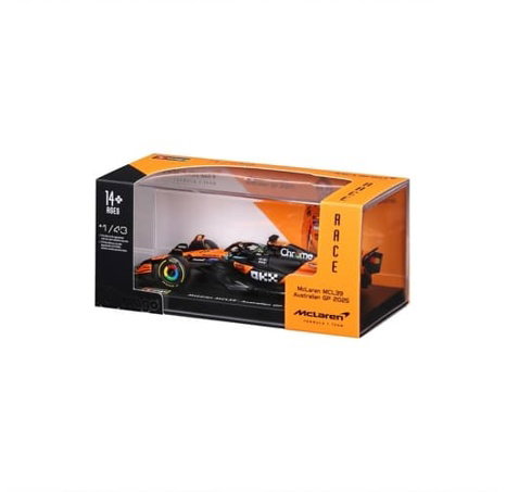 Bburago - RACE F1 v dekorativním boxu, McLaren F1 MCL39 (2025) #81 Oscar Piastri, 1:43