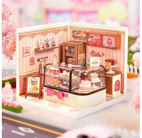 RoboTime 3D dřevěná skládačka Miniatura domečku Cukrárna Tasty