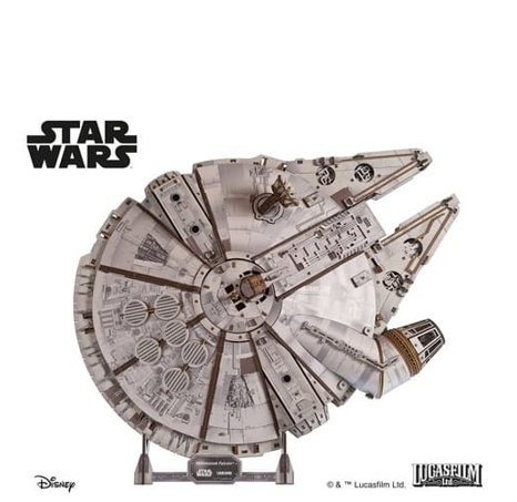 Ugears 3D dřevěná mechanická skládačka Star Wars Millennium Falcon