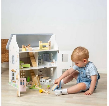 Bigjigs Toys Dřevěný nábytek do domečku pro panenky Koupelna