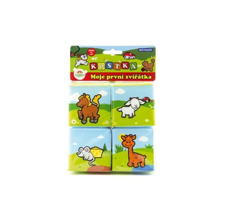 Kostky Moje první zvířátka 7x7cm 4ks