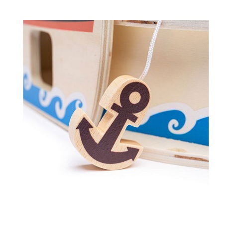 Bigjigs Toys Pirátská loď s piráty