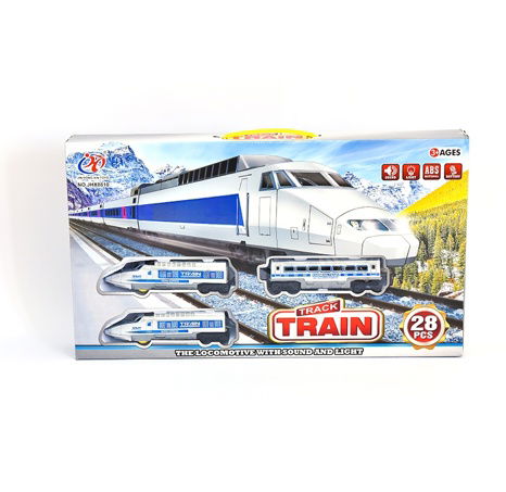 Vlaková dráha, stříbrná, 111cm