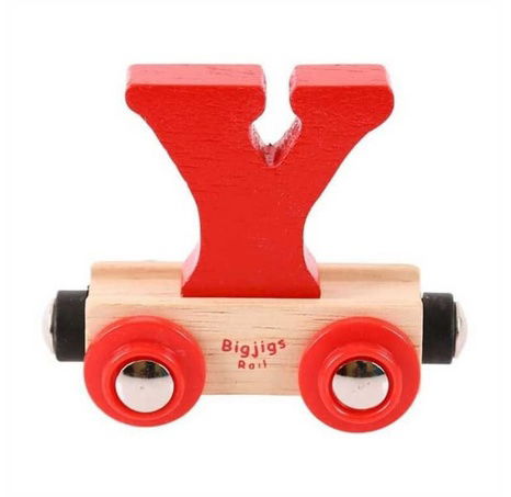 Bigjigs Rail Wagon Holzschienenbahn - Buchstabe Y