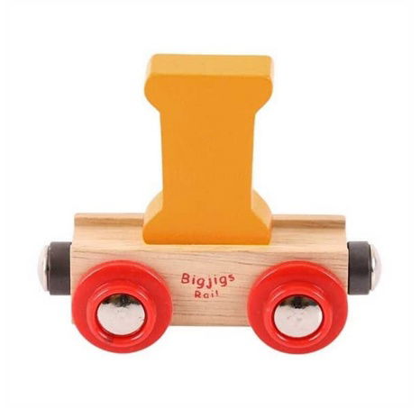 Bigjigs Rail Wagon Holzschienenbahn - Buchstabe I