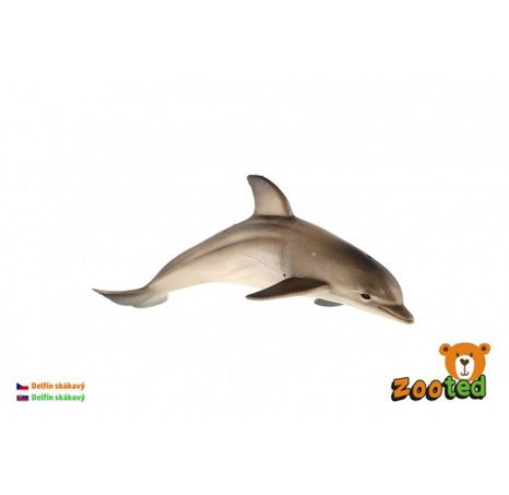 Bouncy Delphin zooted Kunststoff 12cm in Tasche