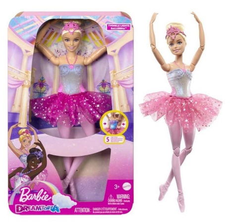 Barbie svítící magická baletka s růžovou sukní