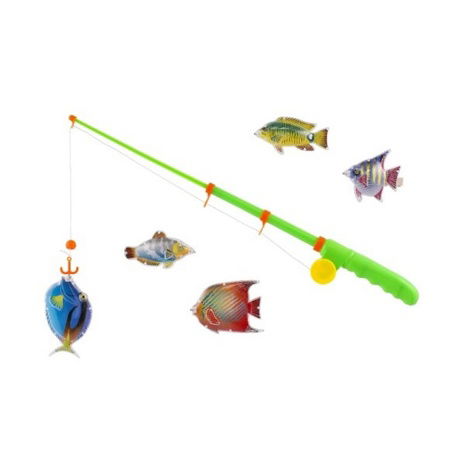 Hra ryby/rybář magnetická plast 5ks+prut plast 39cm