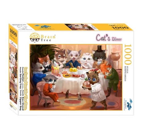 Brain Tree Puzzle Cat's Dinner 1000 Teile