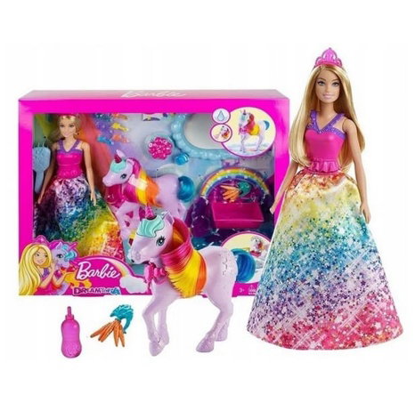 Barbie PRINCEZNA A DUHOVÝ JEDNOROŽEC HERNÍ SET