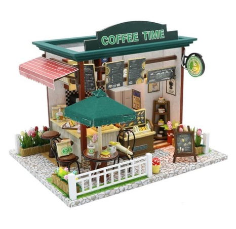 Kinder-Miniaturhaus Zeit für Kaffee